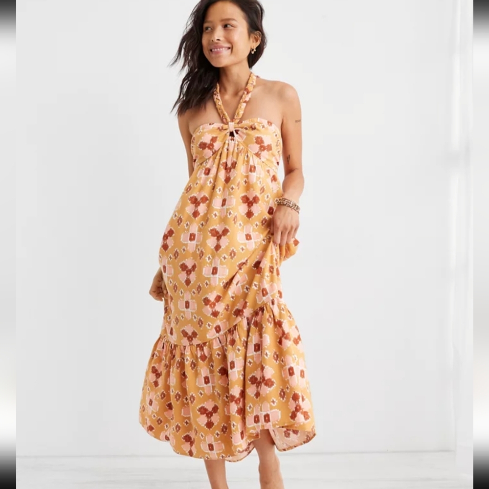 NWT Aerie High Low Halter Maxi Sundress - Picture 2 of 5